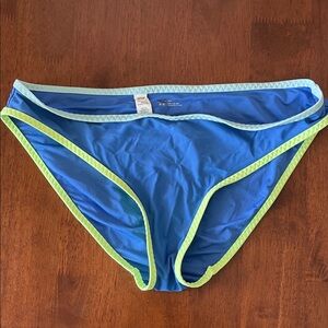 Aerie Blue Bikini Bottoms with Lime Trim